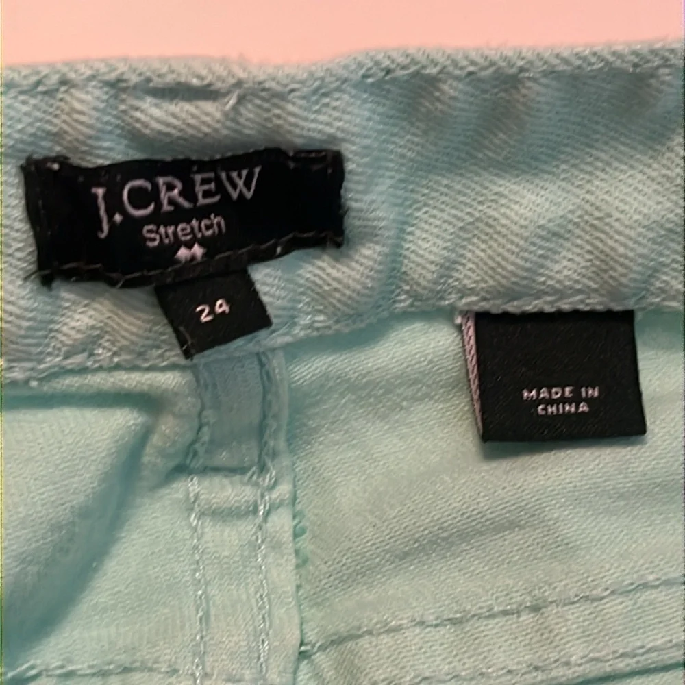 J. Crew Toothpick Mint Green Jean Size 24